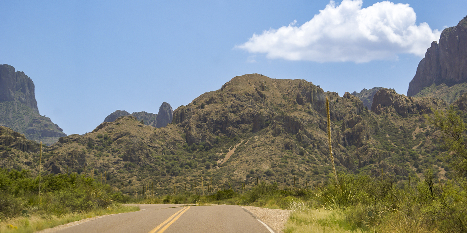Desert Road Through the Chisos Mountains