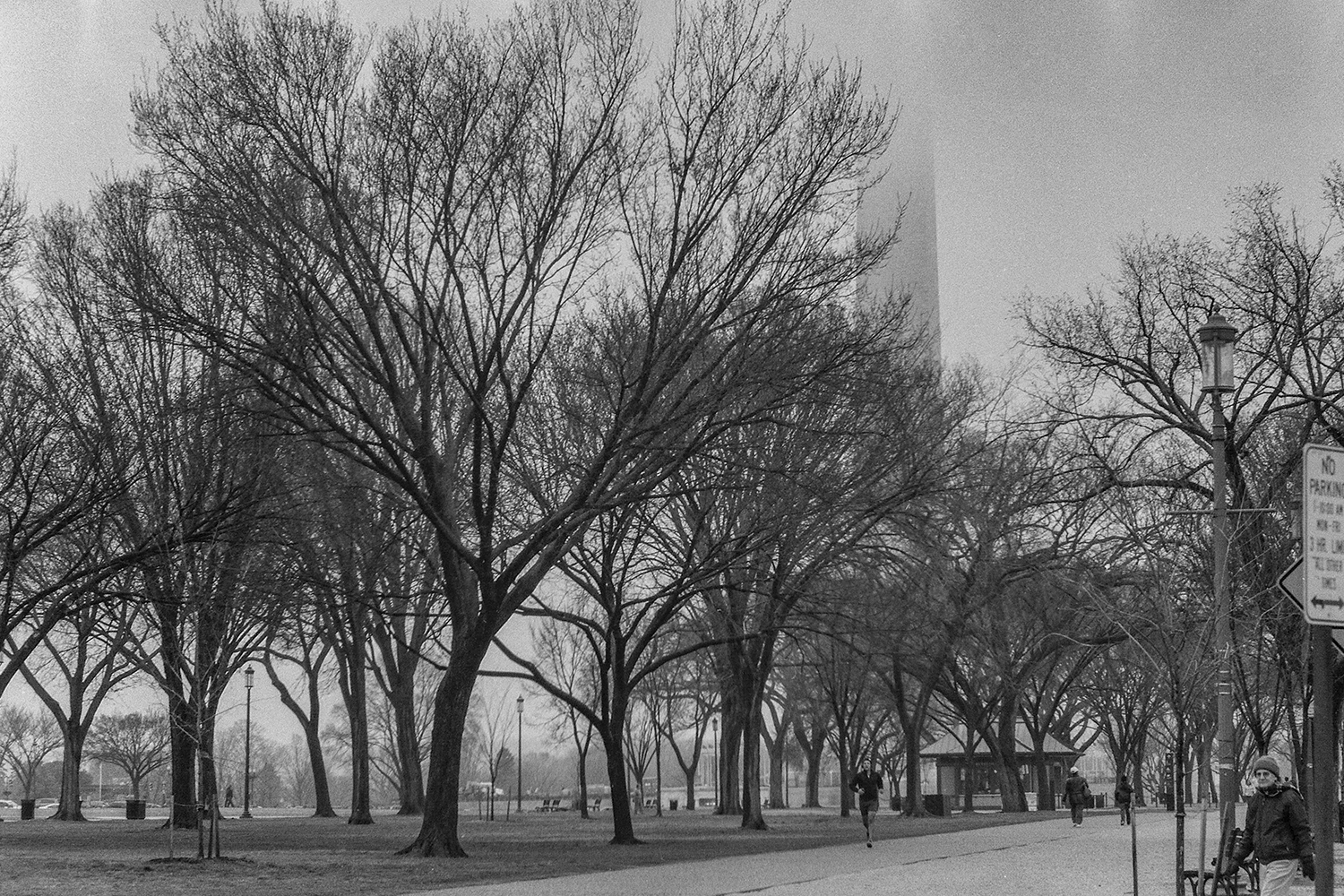 Washington Monument Through the Winter Mist