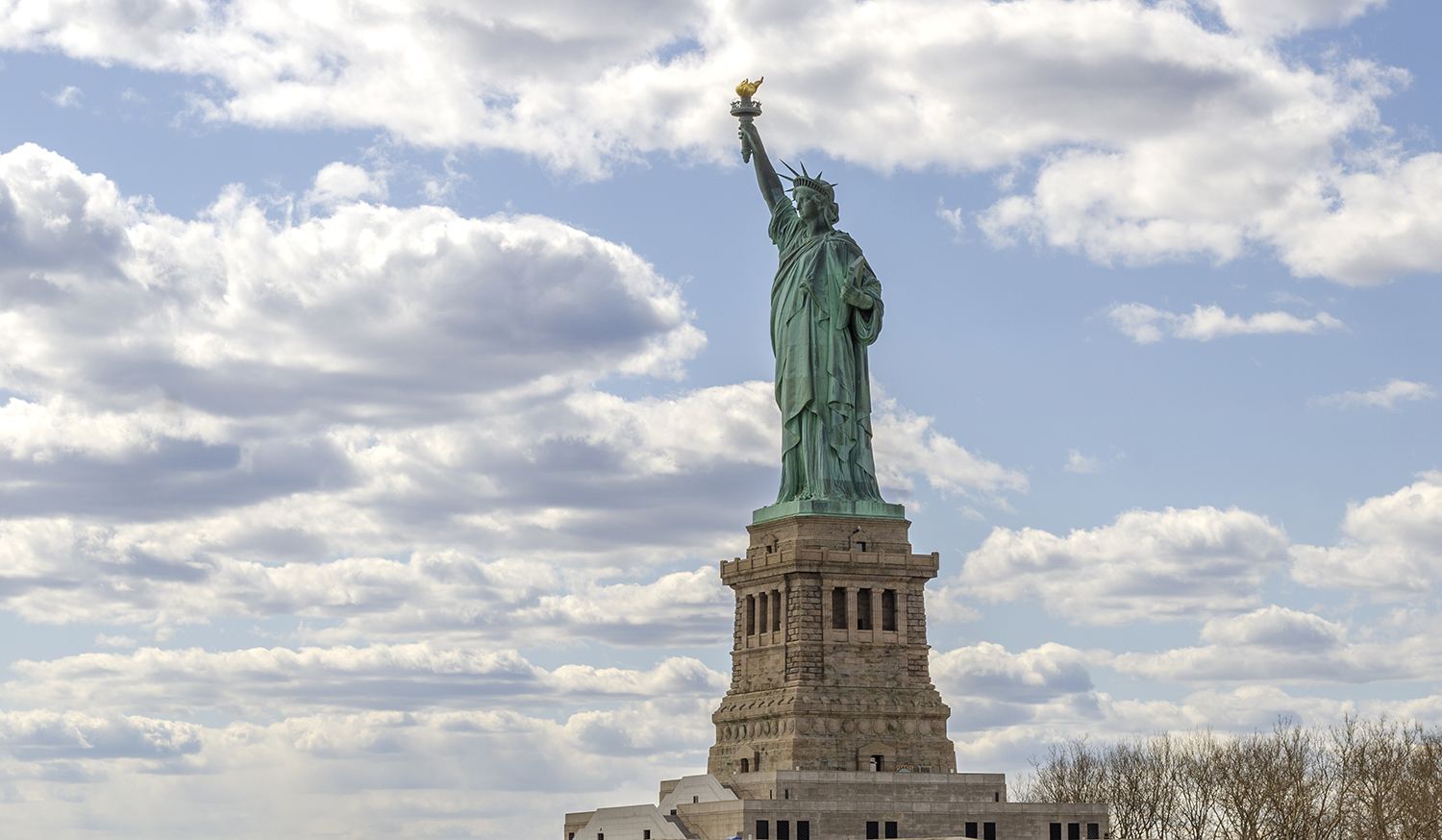 Liberty Beneath a Dramatic Sky
