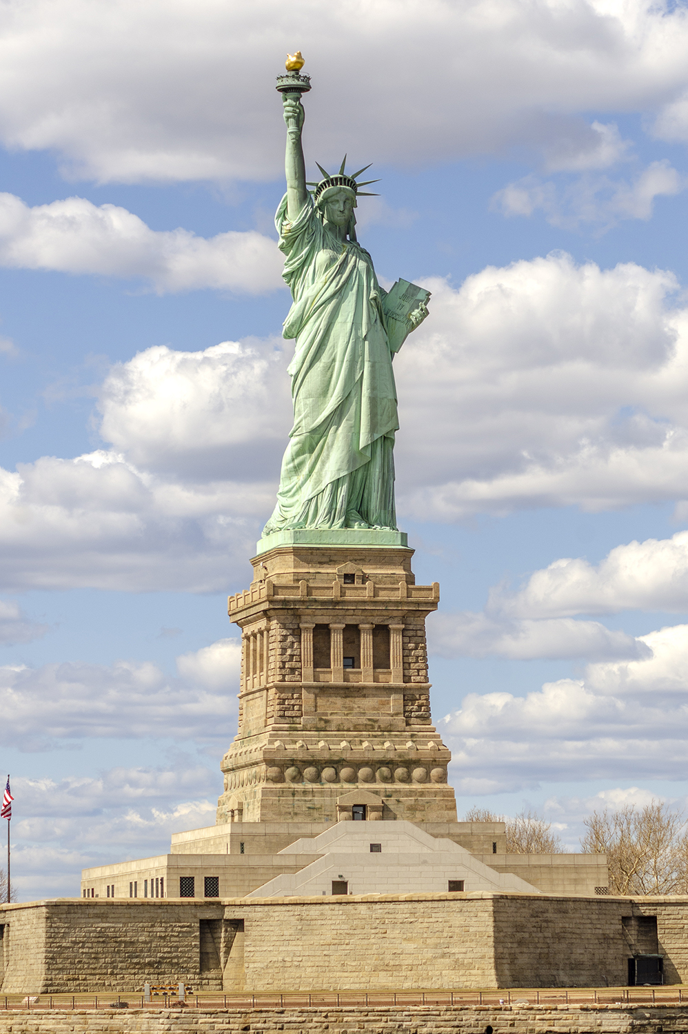 Lady Liberty Beneath the Spring Sky