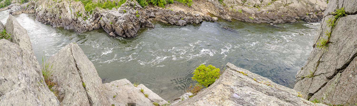 Rushing Waters Through the Great Falls Gorge