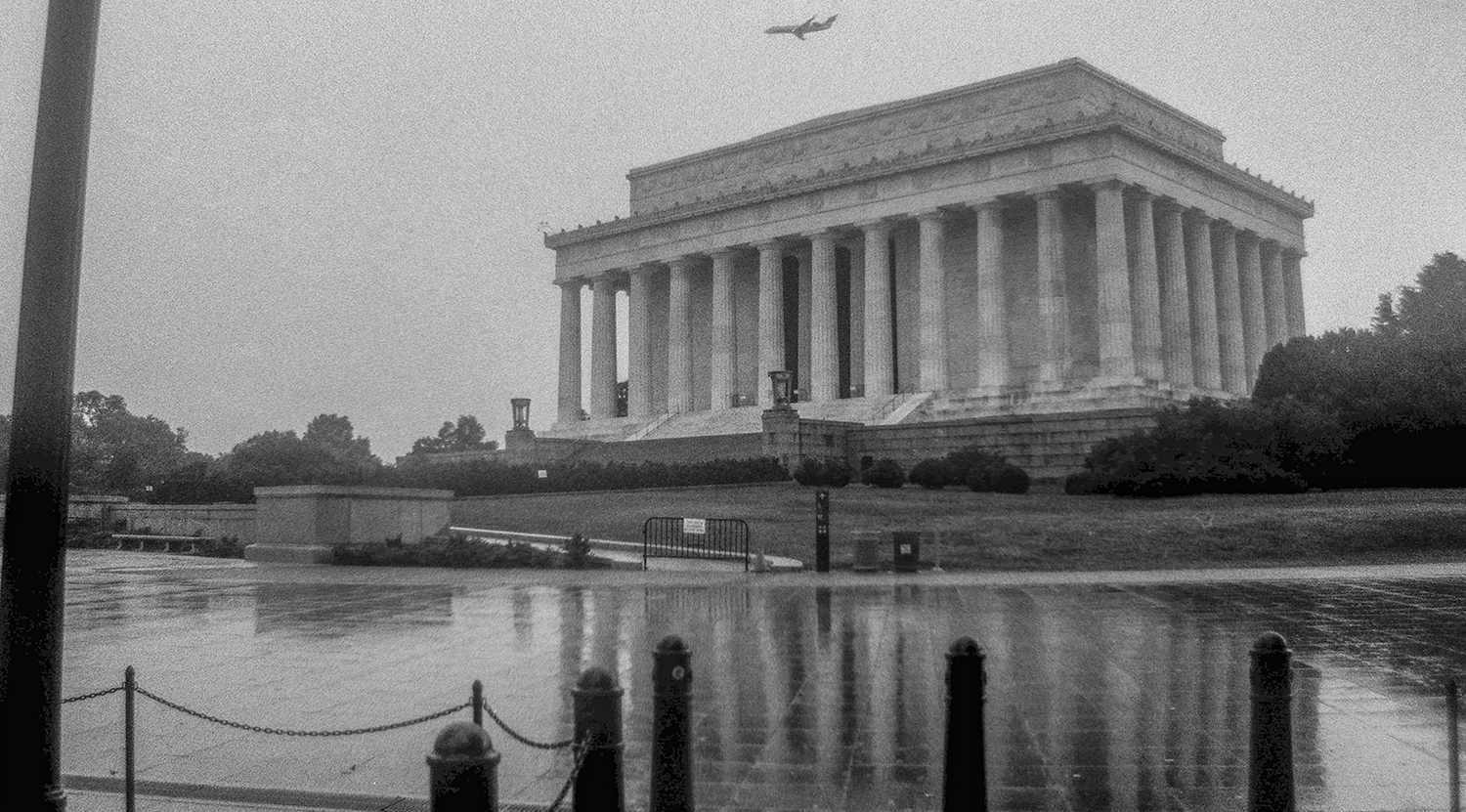 Lincoln Memorial in the Rain – During the 2013 Government Shutdown