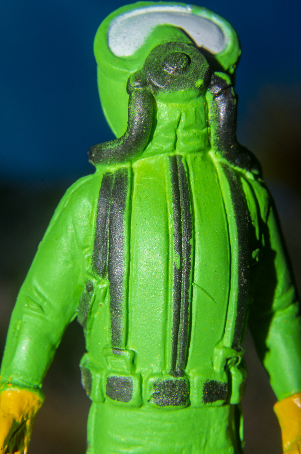 Ready to Dive: Macro Portrait of a Scuba Diver