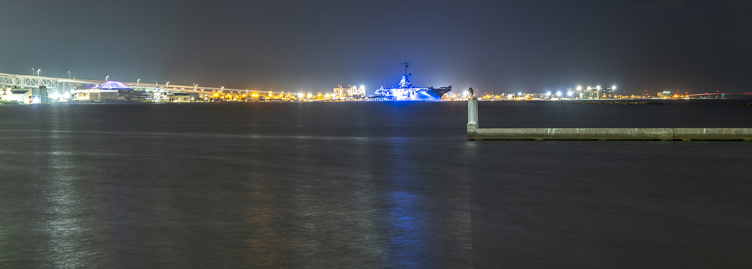 Blue Ghost Reflections Across Corpus Christi Bay