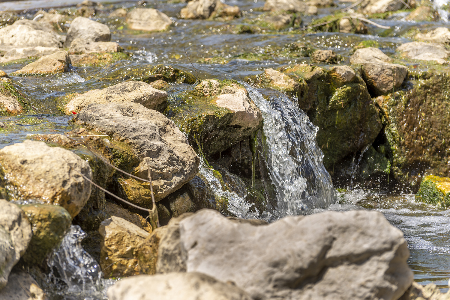 Cascade Through the Limestone at Confluence Park