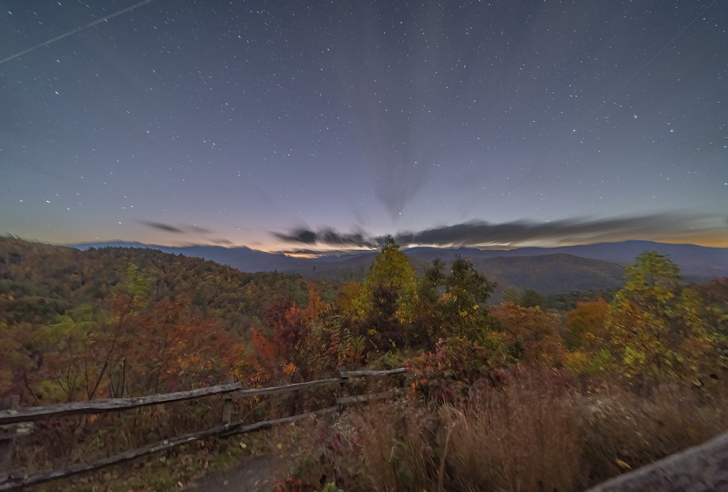 Twilight Stars Above Cataloochee Valley