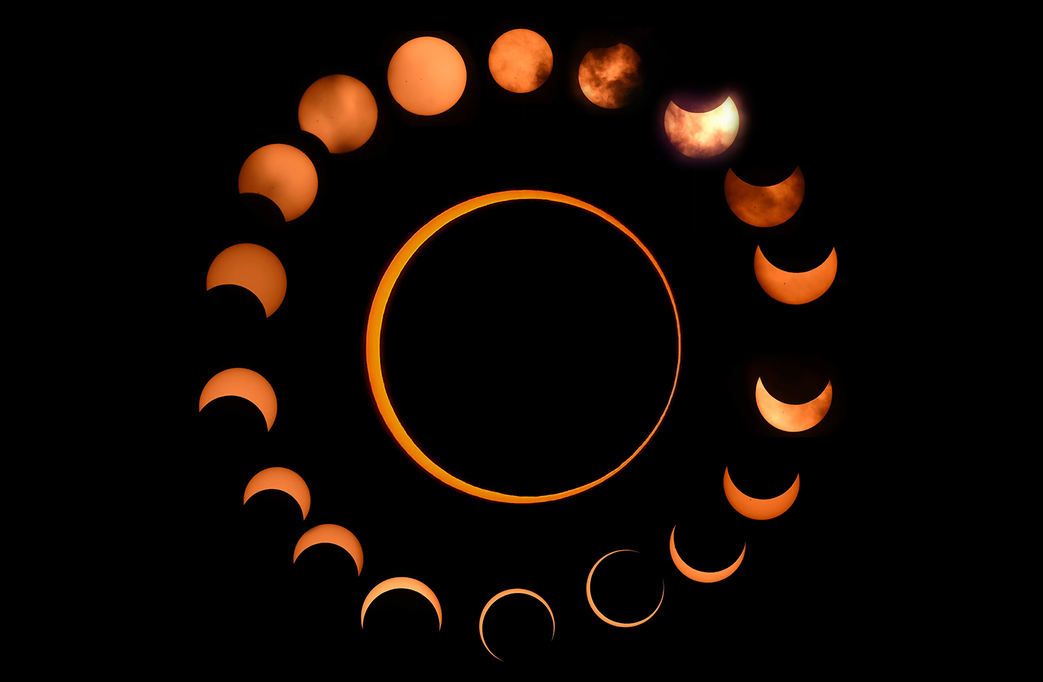 Ring of Fire: Annular Solar Eclipse Progression