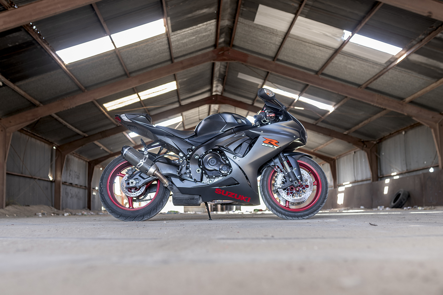 Low Angle Power: Suzuki GSX-R in an Abandoned Warehouse