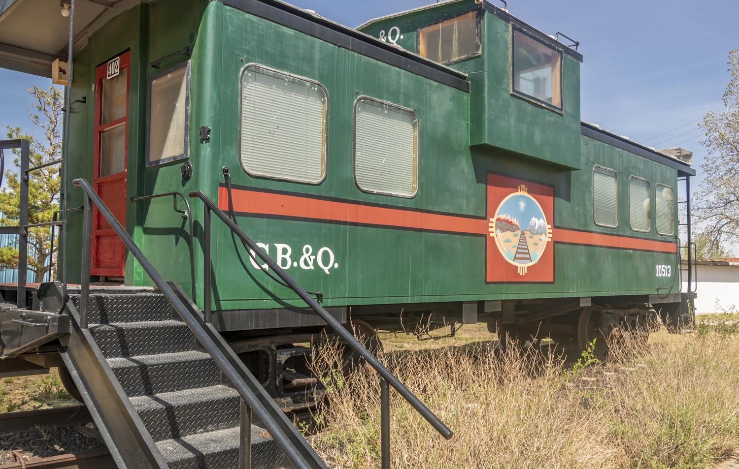 CB&Q Caboose 10513 in Carrizozo