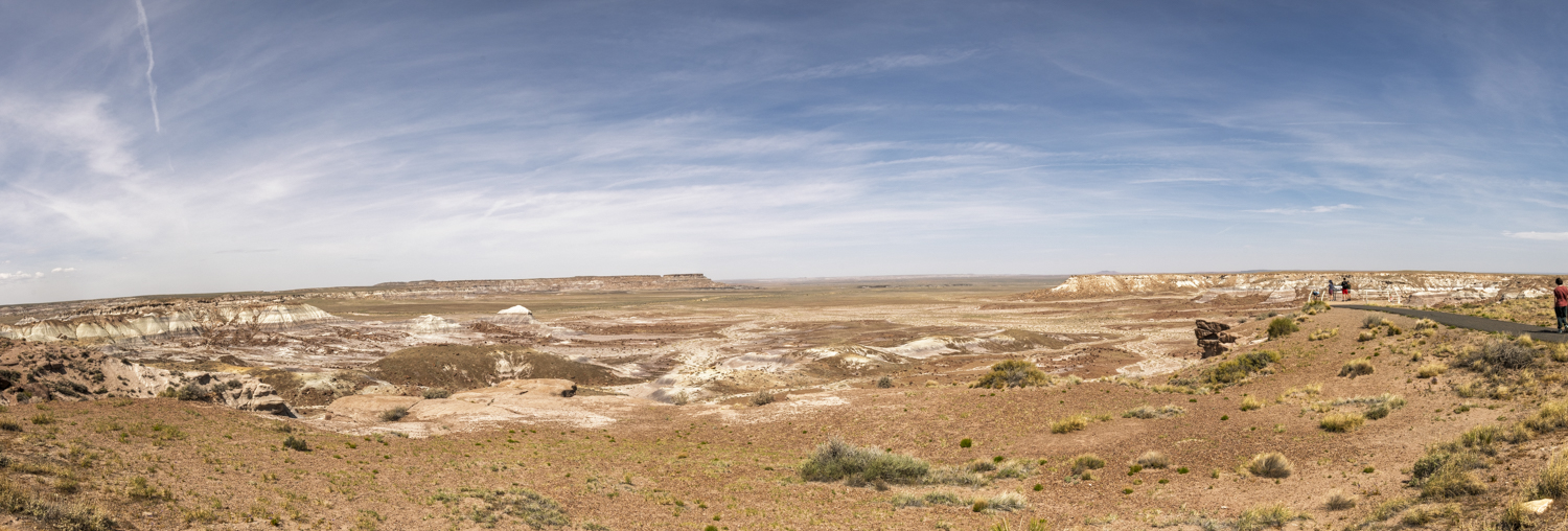 Panoramic Vista of the Painted Desert Badlands