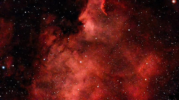 Crimson Shores of the North America Nebula