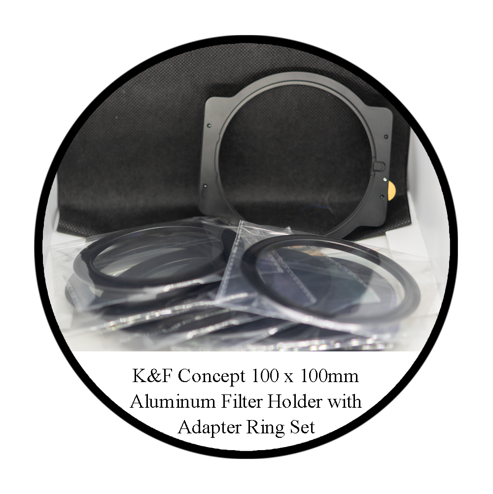 K&F Concept 100 x 100mm Aluminum Filter Holder with Adapter Ring Set