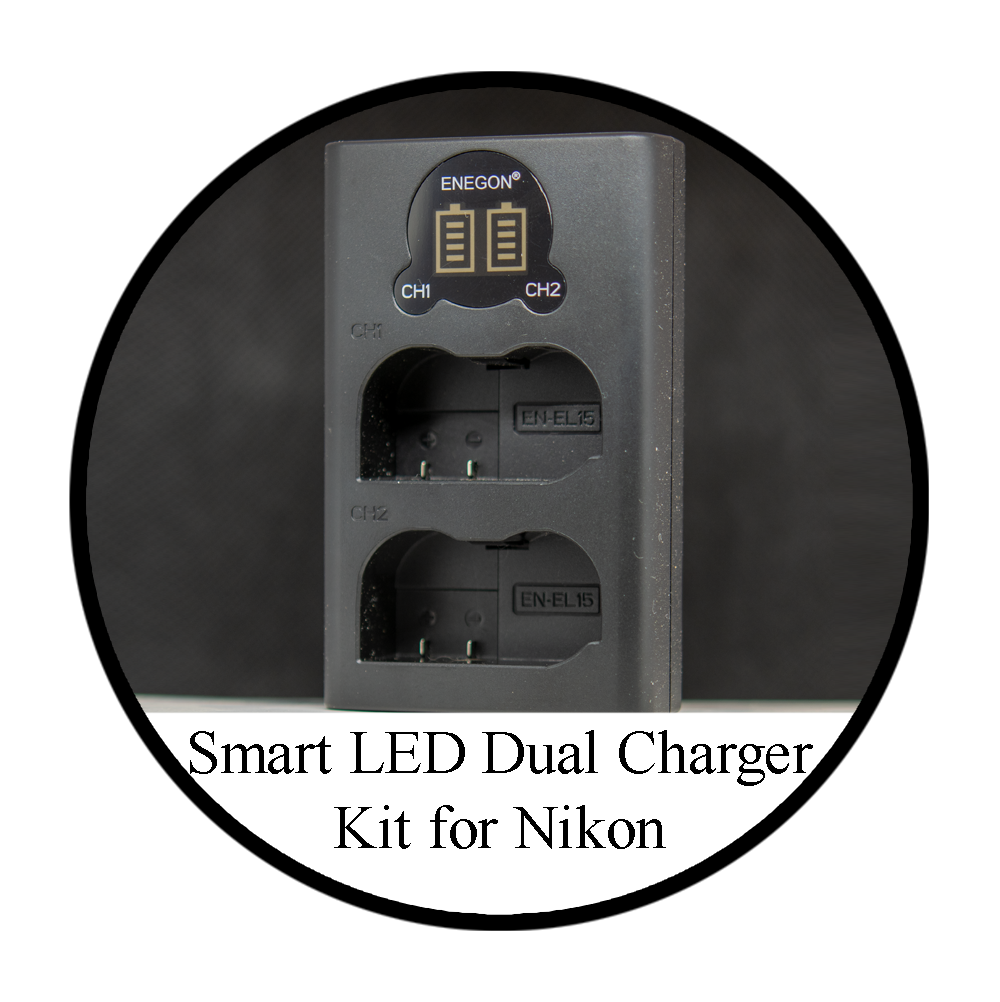 Smart LED Dual Charger Kit for Nikon